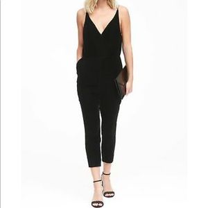 Black velvet jumpsuit